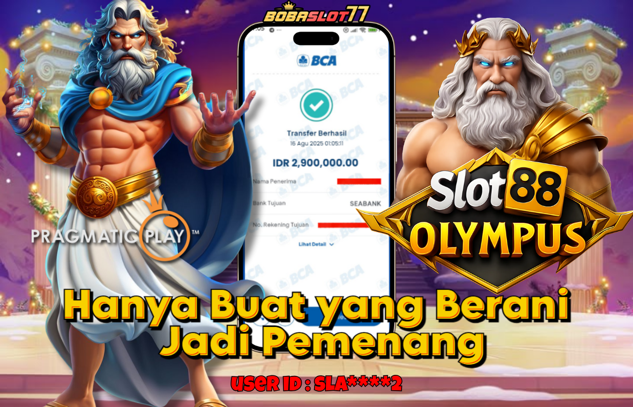 Selamat kepada user id : sla****2 Wede Rp 2.900.000 di Game GATES OF OLYMPUS 1000 PRAGMATIC PLAY Cair Gk Sampe 1 Menit! Menang Mudah di Bobaslot77
